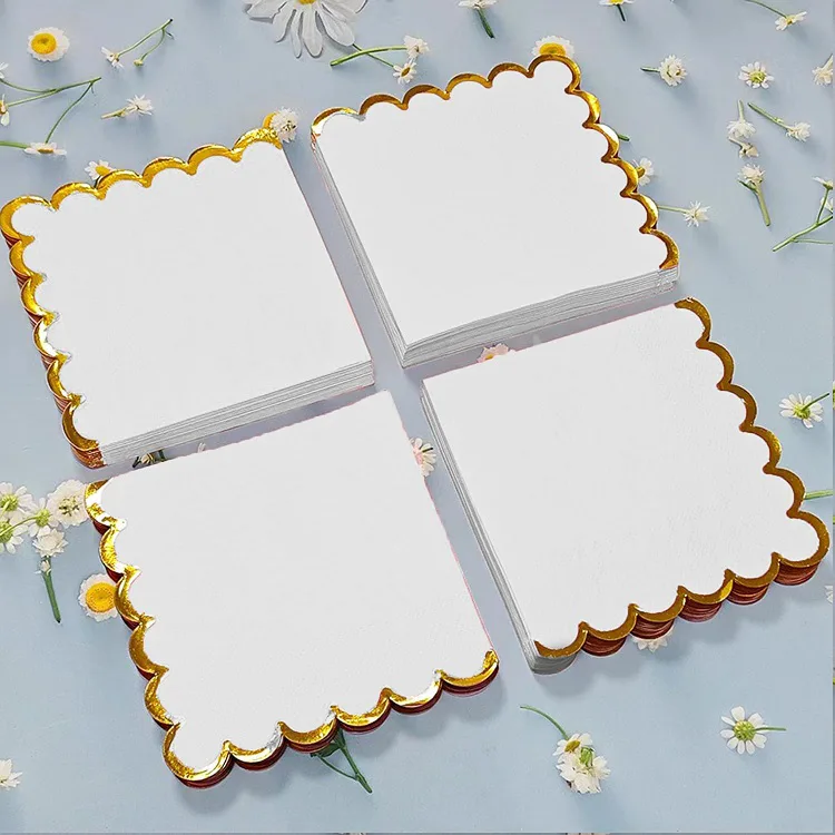 Afternoon Tea Scallop Edge Paper Napkins