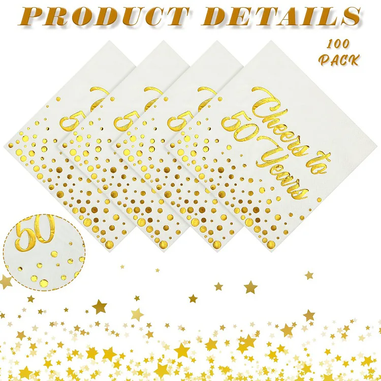 Anniversary-Themed Party Paper Napkins